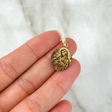 Dije Placa Virgen Maria 0.9gr / 2.5cm / Fotograbado Oro Amarillo 18K