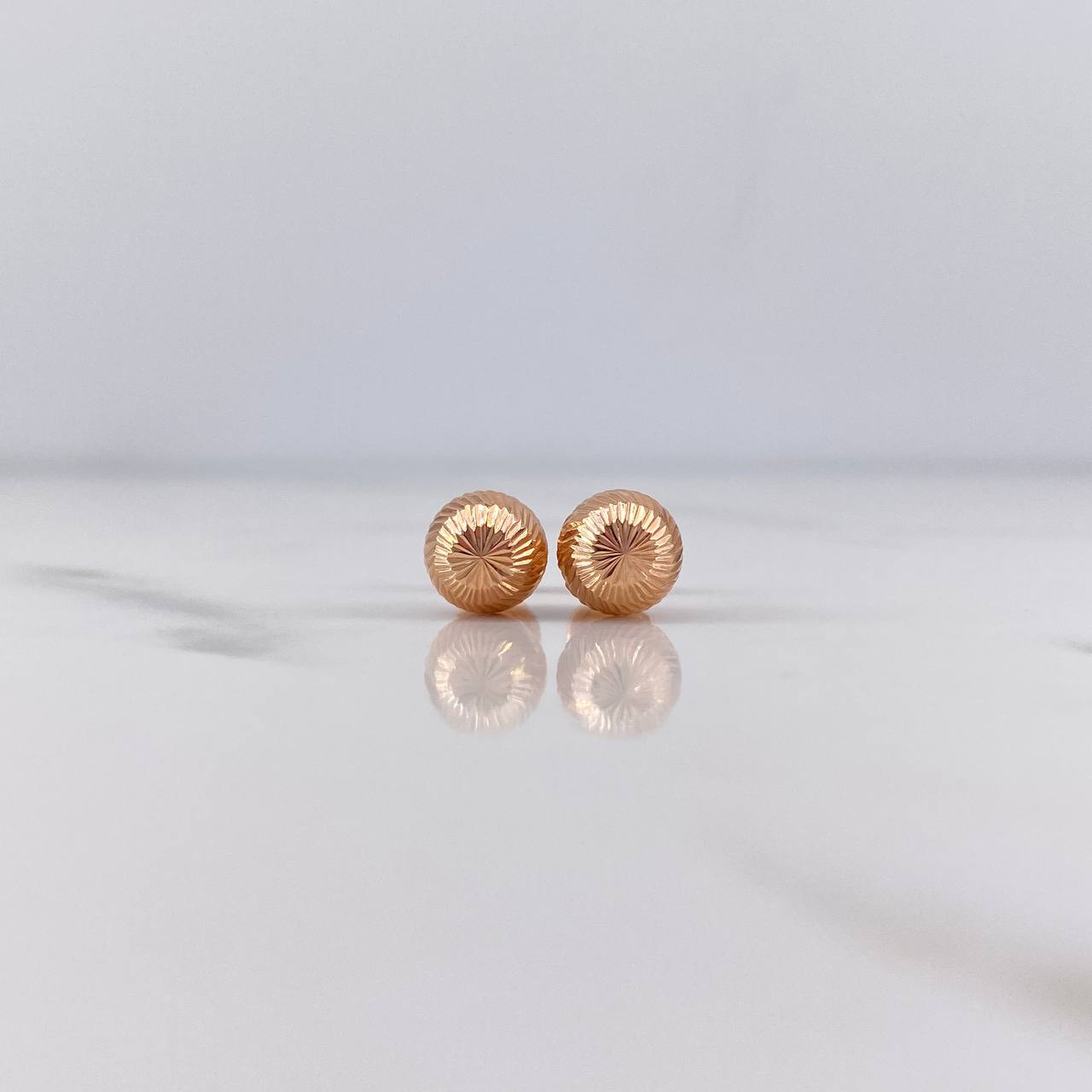 Topos Bola 0.9gr / 7mm Diamantados Oro Rosa 18K $