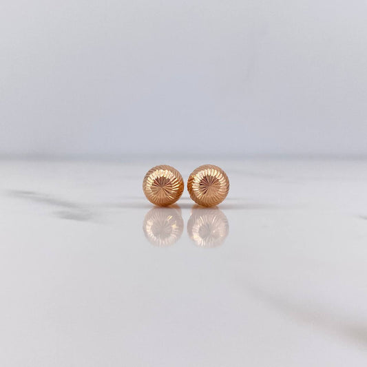 Topos Bola 0.85gr / 7mm Diamantados Oro Rosa 18K $