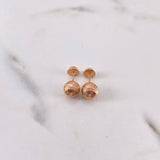 Topos Bola 0.9gr / 7mm Diamantados Oro Rosa 18K $