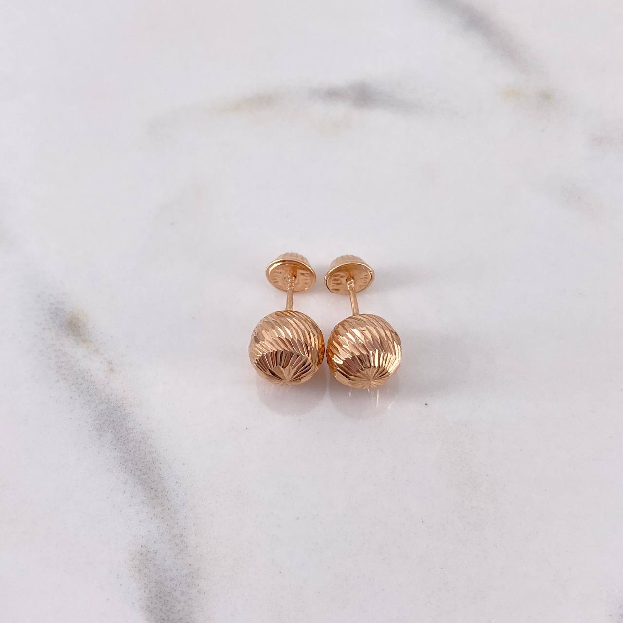 Topos Bola 1gr / 8mm Diamantados Oro Rosa 18K $