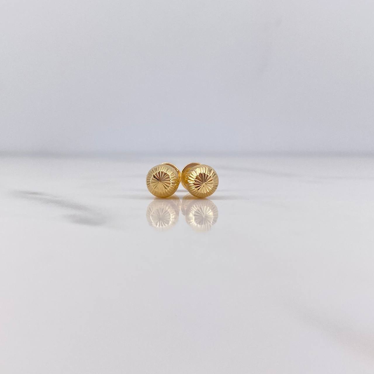 Topos Bola 0.7gr / 6mm Diamantados Oro Amarillo 18K $