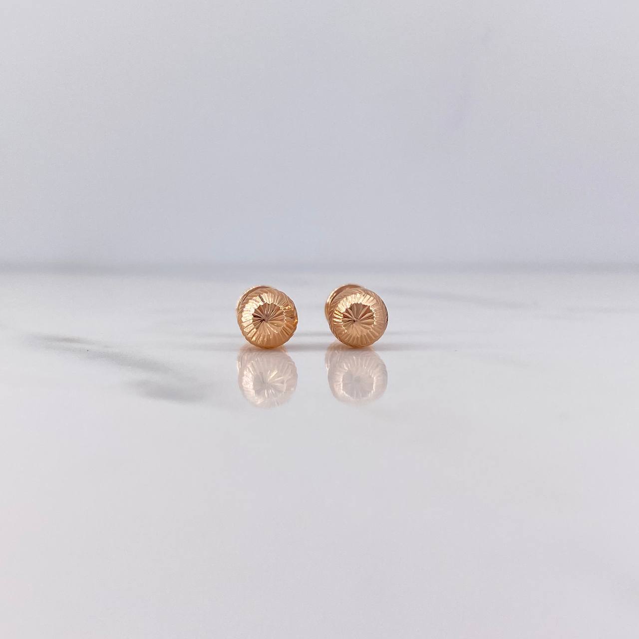 Topos Bola 0.7gr / 6mm Diamantados Oro Rosa 18K $