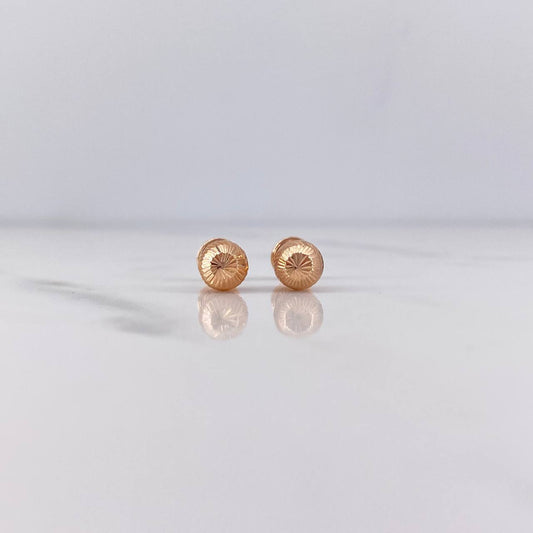 Topos Bola 0.7gr / 6mm Diamantados Oro Rosa 18K $