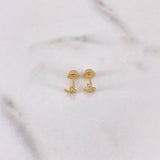 Topos Cisne 0.65gr / Circones Blancos Oro Amarillo 18K $