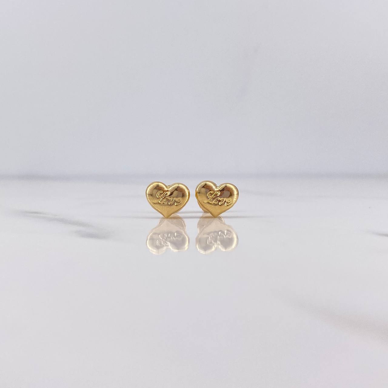 Topos Corazon Love 0.6gr / Troquelados Oro Amarillo 18K $