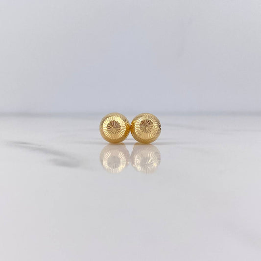 Topos Media Bola 0.9gr / 8mm Diamantados Oro Amarillo 18K $