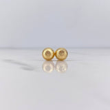 Topos Media Bola 0.9gr / 8mm Diamantados Oro Amarillo 18K $