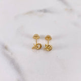 Topos Tres Aros 0.7gr / Lisos Oro Amarillo 18K $