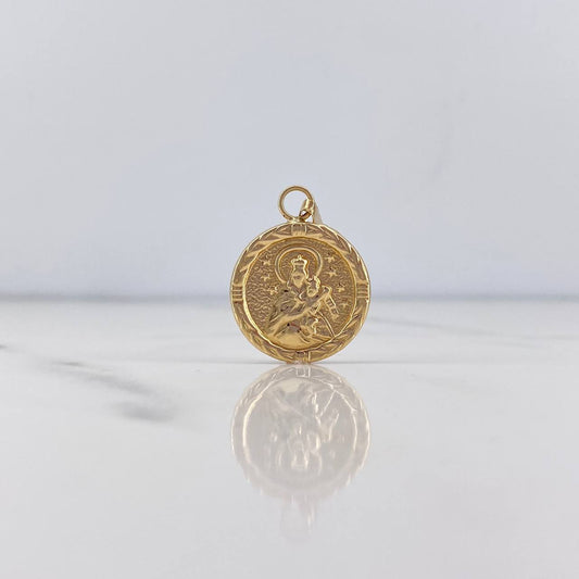 Dije Virgen Del Carmen 1.55gr / 2.7cm / Troquelado Oro Amarillo 18K &