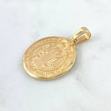 Dije San Benito 13.1gr / 4.1cm / Medalla Mate Oro Amarillo 18K ©