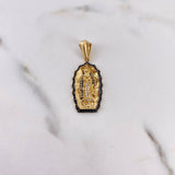 Dije Virgen Guadalupe 6gr / 3.7cm / Circones Negros Blancos Oro Amarillo 18K &