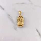 Dije Virgen Guadalupe 6gr / 3.7cm / Circones Negros Blancos Oro Amarillo 18K &