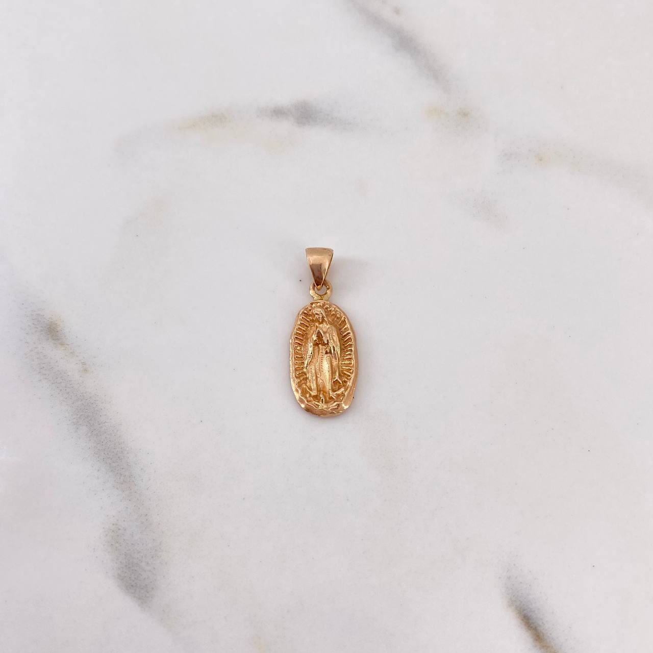 Dije Virgen Guadalupe 2.4gr / 2.2cm / Liso Oro Rosa 18K #