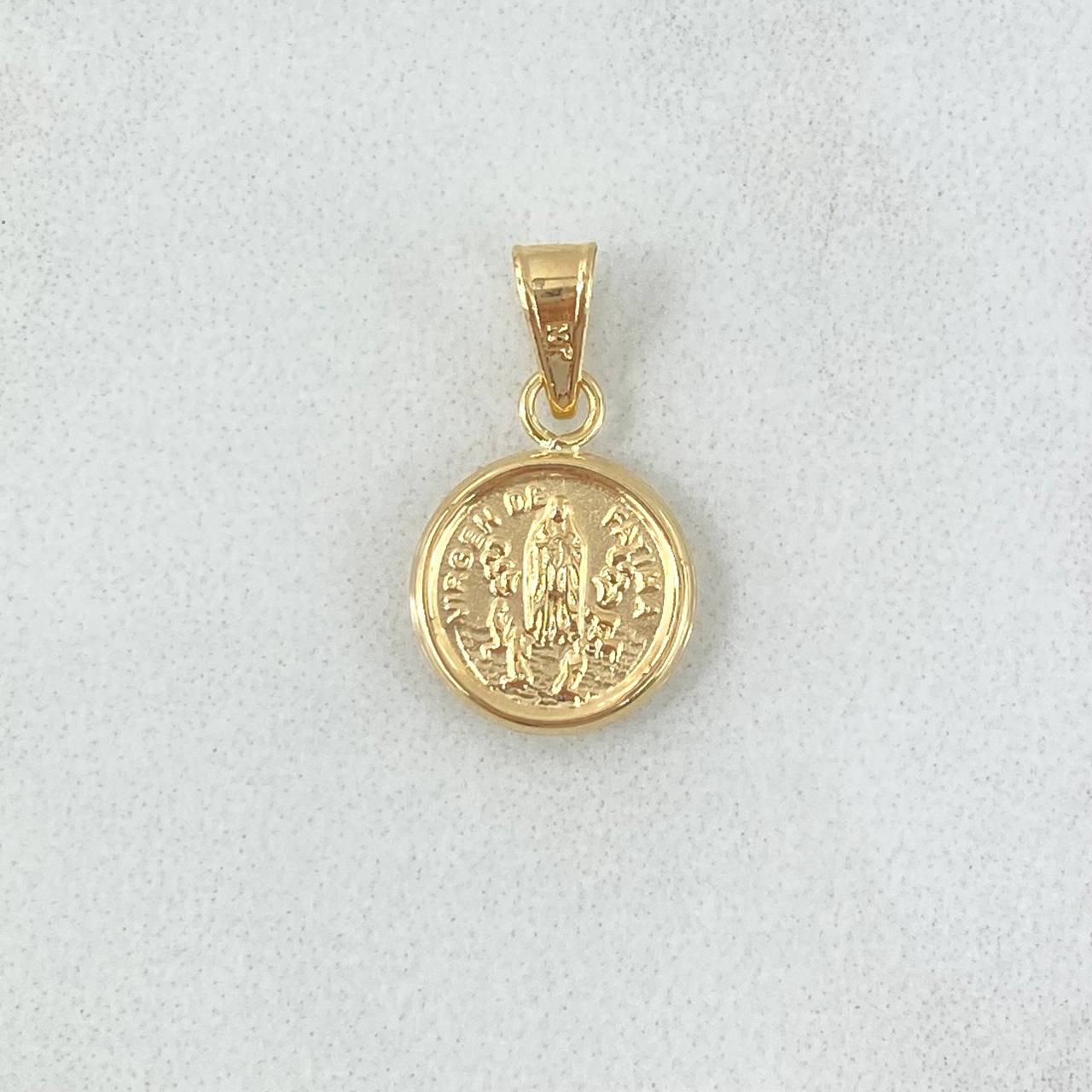 Dije Virgen De Fatima 0.55gr / 1.8cm / Troquelado Oro Amarillo 18K