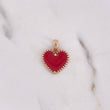 Dije Corazon 3.1gr / 2cm / Rojo Electroestatico Oro Rosa 18K #