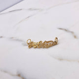 Dije I Love You 3gr / 5cm / Circones Blancos Oro Amarillo 18K #