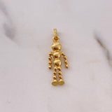 Dije Muñeco Bolas 1.85gr / 2.9cm / Liso Oro Amarillo 18K #