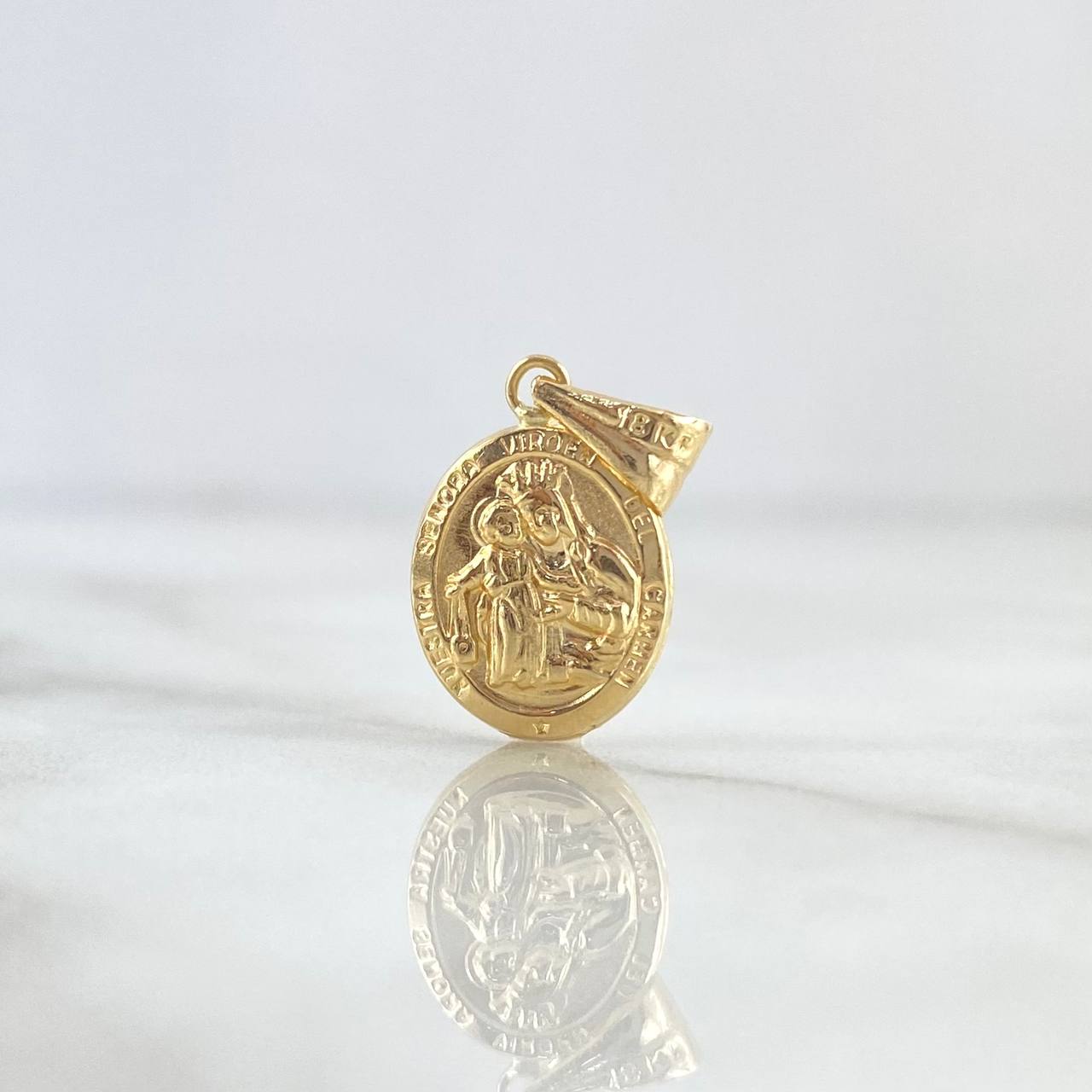 Dije Virgen Del Carmen 0.7gr / 2.1cm / Troquelado Oro Amarillo 18K