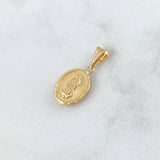 Dije Virgen Guadalupe 0.7gr / 2cm / Troquelado Mate Oro Amarillo 18K