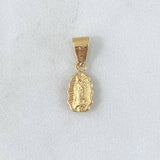 Dije Virgen Guadalupe Silueta 0.5gr / 1.9cm / Troquelado Oro Amarillo 18K