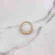 Anillo Corona 15's 2.25gr / T5 3/4 / Circones Blancos Rosados Oro Amarillo 18K #