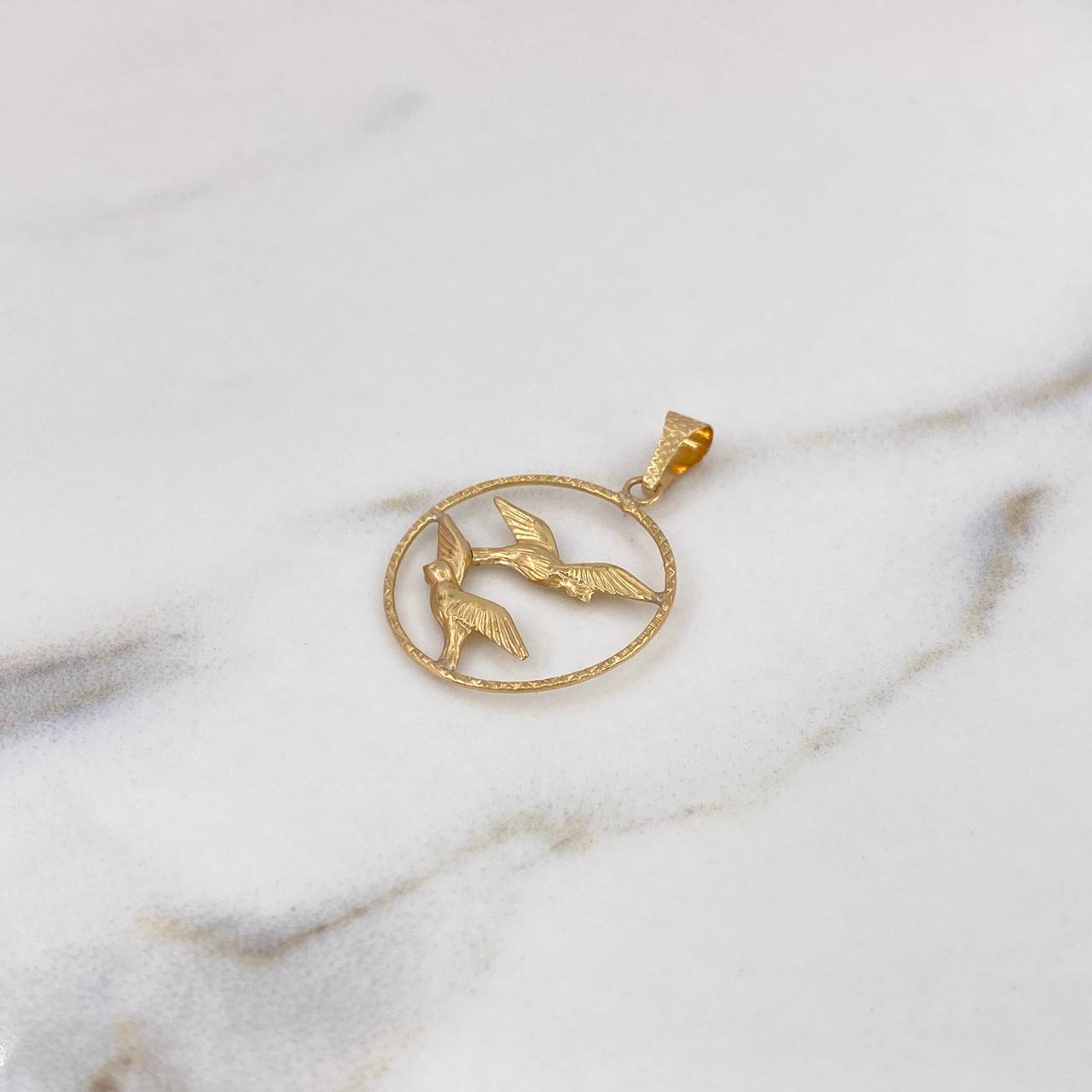 Dije Aro Palomas 0.95gr / 2cm /   Oro Amarillo 18K #