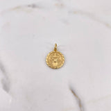 Dije Medalla Cangrejo 1.5gr / 1.9cm / Liso Oro Amarillo 18K #