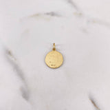 Dije Medalla Cangrejo 1.5gr / 1.9cm / Liso Oro Amarillo 18K #