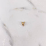 Dije Letra Y 0.3gr / 0.8cm / Circones Colores Oro Amarillo 18K #