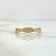 Anillo Infinito Triple 1.65gr / T5 / Circones Blancos Oro Amarillo 18K *