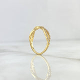 Anillo Infinito Triple 1.65gr / T5 / Circones Blancos Oro Amarillo 18K *