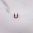 Dije Letra U 0.4gr / 0.8cm / Circones Colores Oro Rosa 18K #