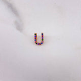 Dije Letra U 0.4gr / 0.8cm / Circones Colores Oro Rosa 18K #