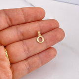 Dije Letra O 0.6gr / 1.3cm / Liso Oro Amarillo 18K #