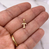 Dije Letra T 0.55gr / 1.4cm / Liso Oro Amarillo 18K #