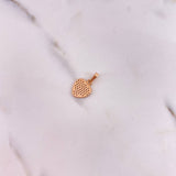 Dije Corazon 1gr / 1.6cm / Circones Blancos Oro Rosa 18K #