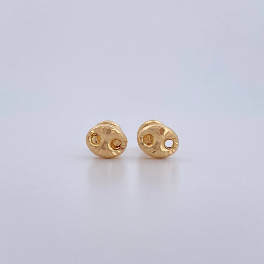 Topos GC 0.65gr / 6.3mm Diamantado Oro Amarillo 18K &