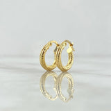 Candongas Carly 1.6gr / 2cm / Punteadas Oro Amarillo 18K