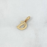 Dije Letra D Cursiva 0.5gr / 1.6cm / Lisa Oro Amarillo 18K ©