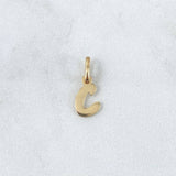 Dije Letra C Cursiva 0.4gr / 1.6cm-Lisa Oro Amarillo 18K