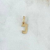 Dije Letra J Cursiva 0.4gr / 1.5cm / Lisa Oro Amarillo 18K