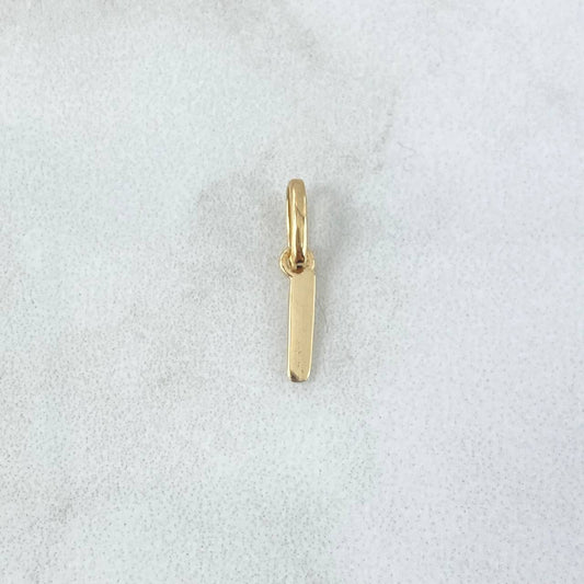 Dije Letra I Cursiva 0.3gr / 1.6cm / Lisa Oro Amarillo 18K