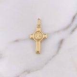 Dije Cruz Cristo 2.05gr / 3.8cm / San Benito Oro Amarillo 18K &