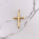 Dije Cruz Cristo 3.2gr / 5.2cm / Puntas Planas Oro Amarillo 18K &