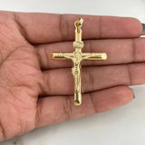 Dije Cruz Cristo 3.2gr / 5.2cm / Puntas Planas Oro Amarillo 18K &