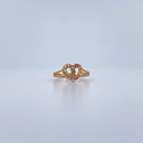 Anillo Corazon 15s 2.6gr / T7 / Oro Amarillo 18K &