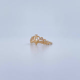 Anillo Tiara 15s 1.7gr / T7 / Circones Blancos Oro Amarillo 18K &