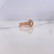 Anillo Correa Corona RX 3.65gr / T7 1/4 / Circones Blancos Dos Oros Blanco Rosa 18K &