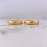 Candongas Semi 3.75gr / 2.5cm / Espiral Oro Amarillo 18K &